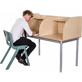 Campus Curve Double Study Carrels - School Furniture