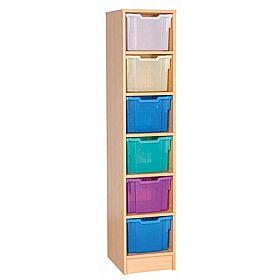 Veste Single Column 6 Extra Deep Tray Uniform Storage - School Furniture