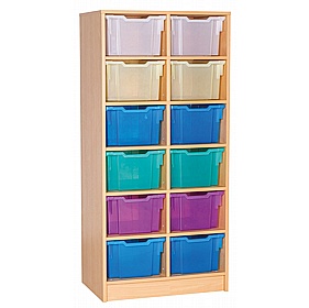 Veste Double Column 12 Extra Deep Tray Uniform Storage - School Furniture