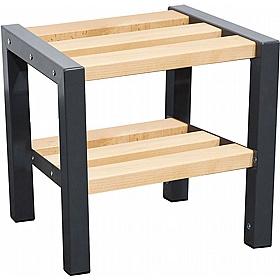 Veste Premium Single Sided Changing and Cloakroom Bench Seats with Shoe Rack - School Furniture