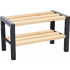 Veste Premium Single Sided Changing and Cloakroom Bench Seats with Shoe Rack - School Furniture