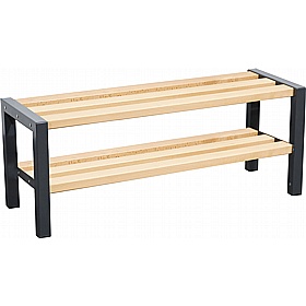 Veste Premium Single Sided Changing and Cloakroom Bench Seats with Shoe Rack - School Furniture