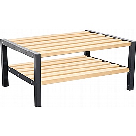 Veste Premium Double Sided Changing and Cloakroom Bench Seats with Shoe Rack - School Furniture