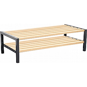 Veste Premium Double Sided Changing and Cloakroom Bench Seats with Shoe Rack - School Furniture