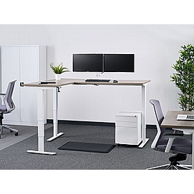 Advance Triple Motor Electric Height Adjustable Corner Office Desks - Office Desks