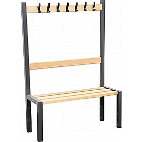 Veste Premium Single Sided Changing and Cloakroom Bench Seats with Hooks - School Furniture