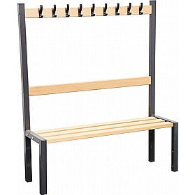 Veste Premium Single Sided Changing and Cloakroom Bench Seats with Hooks - School Furniture