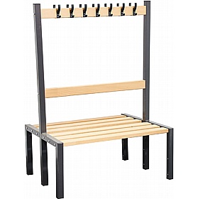 Veste Premium Double Sided Changing and Cloakroom Bench Seats with Hooks - School Furniture