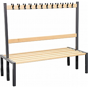 Veste Premium Double Sided Changing and Cloakroom Bench Seats with Hooks - School Furniture