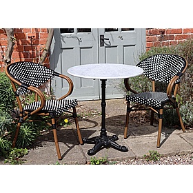 Luxe Wicker Polypropylene Bistro Armchairs - Breakout & Canteen
