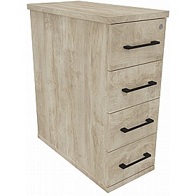 Unified Narrow Desk High Pedestals - Office Storage