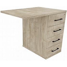 Unified Rectangular Desk High Extension Pedestal - Office Storage