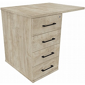 Unified Rectangular Desk High Extension Pedestal - Office Storage