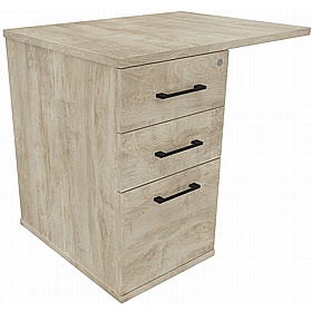 Unified Rectangular Desk High Extension Pedestal