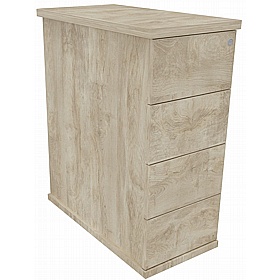 Unified Flush Narrow Desk High Pedestals - Office Storage