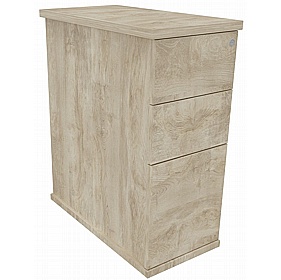 Unified Flush Narrow Desk High Pedestals - Office Storage