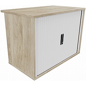 Unified Desk High Wooden Tambour Office Cupboards - Office Storage