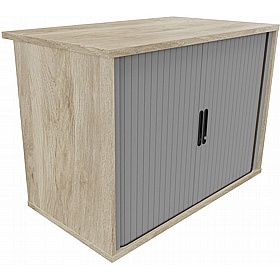 Unified Desk High Wooden Tambour Office Cupboards - Office Storage