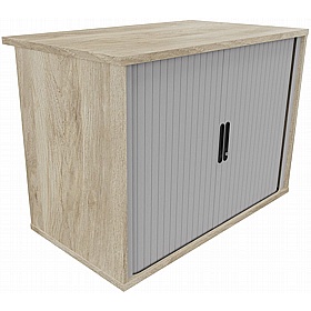 Unified Desk High Wooden Tambour Office Cupboards - Office Storage