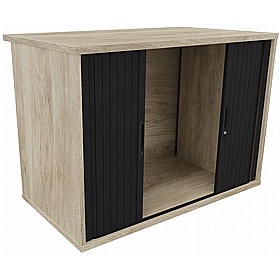 Unified Desk High Wooden Tambour Office Cupboards - Office Storage
