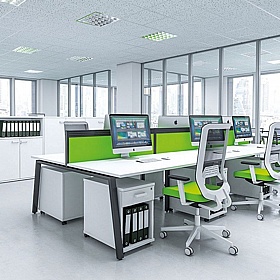 Unified Tall Mobile Under Desk Lever Arch Storage Pedestals - Office Storage