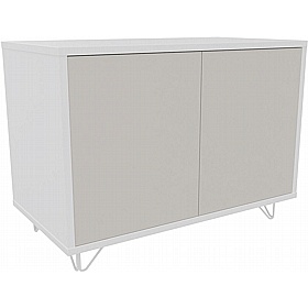 Boss Design Contract 2 Door Desk High Credenza with Wire Feet - Office Storage