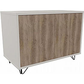 Boss Design Contract 2 Door Desk High Credenza with Wire Feet - Office Storage