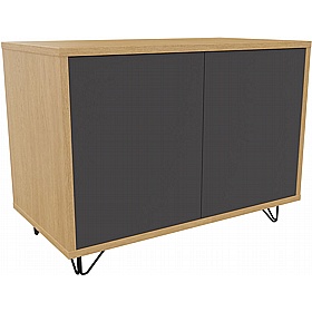 Boss Design Contract 2 Door Desk High Credenza with Wire Feet - Office Storage