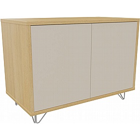 Boss Design Contract 2 Door Desk High Credenza with Wire Feet - Office Storage