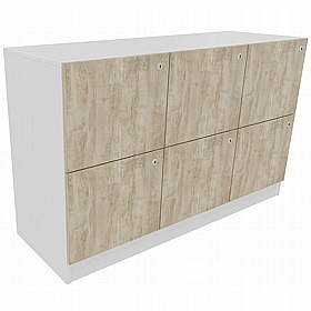 Unified Duo 6 Person Wooden Office Lockers
