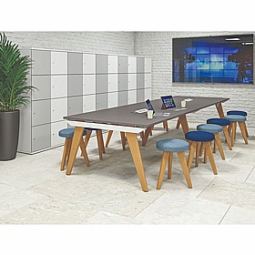 Unified Duo 9 Person Wooden Office Lockers - Office Storage