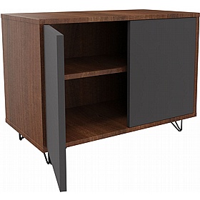 Boss Design Contract 2 Door Desk High Credenza with Wire Feet - Office Storage