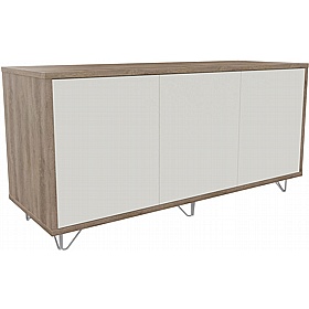 Boss Design Contract 3 Door Desk High Credenza with Wire Feet - Office Storage