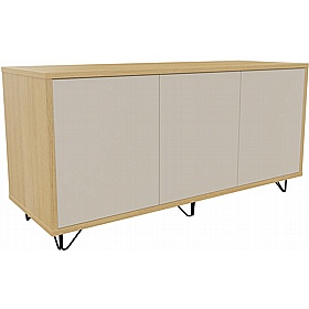 Boss Design Contract 3 Door Desk High Credenza with Wire Feet - Office Storage