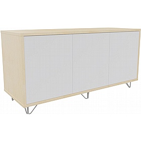 Boss Design Contract 3 Door Desk High Credenza with Wire Feet - Office Storage