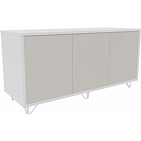 Boss Design Contract 3 Door Desk High Credenza with Wire Feet - Office Storage