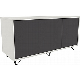 Boss Design Contract 3 Door Desk High Credenza with Wire Feet - Office Storage