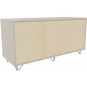 Boss Design Contract 3 Door Desk High Credenza with Wire Feet - Office Storage
