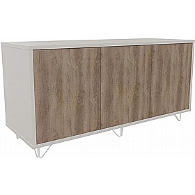 Boss Design Contract 3 Door Desk High Credenza with Wire Feet - Office Storage