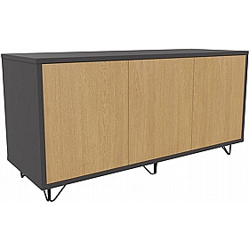 Boss Design Contract 3 Door Desk High Credenza with Wire Feet - Office Storage