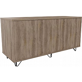 Boss Design Contract 3 Door Desk High Credenza with Wire Feet - Office Storage