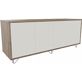 Boss Design Contract 4 Door Desk High Credenza with Wire Feet