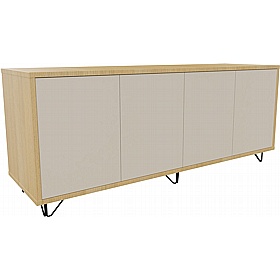 Boss Design Contract 4 Door Desk High Credenza with Wire Feet - Office Storage