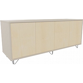 Boss Design Contract 4 Door Desk High Credenza with Wire Feet - Office Storage