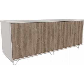 Boss Design Contract 4 Door Desk High Credenza with Wire Feet - Office Storage