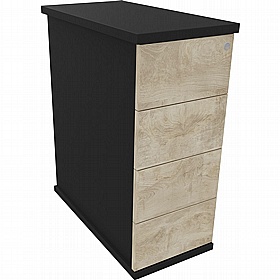 Unified Duo Flush Narrow Desk High Pedestals - Office Storage