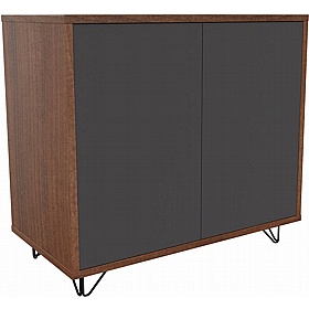 Boss Design Contract 2 Door Tall Credenza with Wire Feet - Office Storage