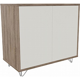Boss Design Contract 2 Door Tall Credenza with Wire Feet - Office Storage