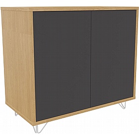 Boss Design Contract 2 Door Tall Credenza with Wire Feet - Office Storage