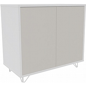 Boss Design Contract 2 Door Tall Credenza with Wire Feet - Office Storage